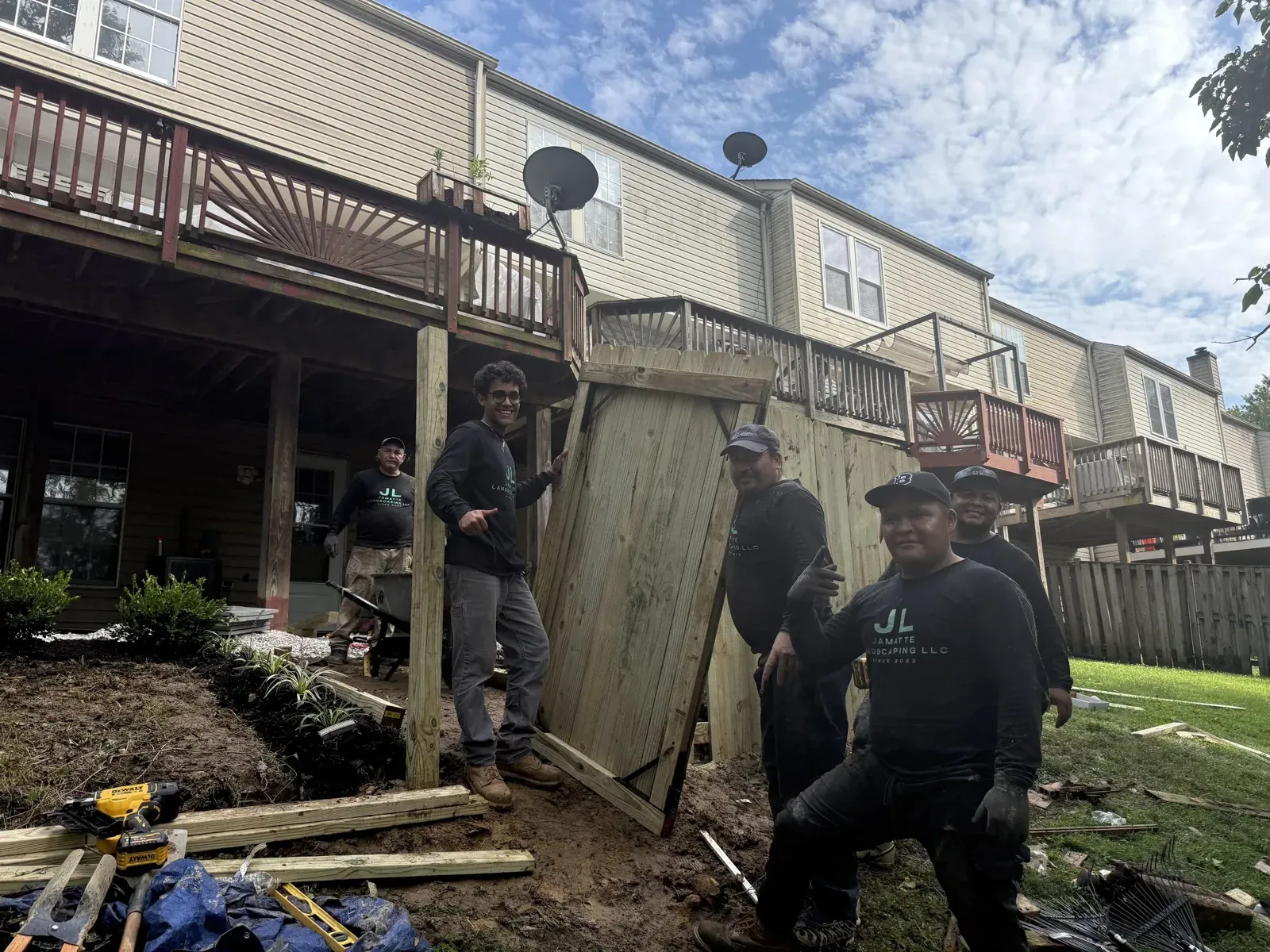 Fence and yard rebuild, Landscape design